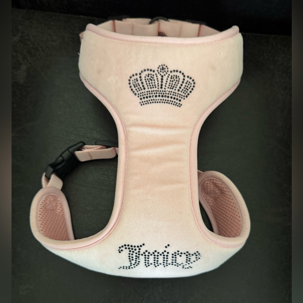 Juicy Contour pink velour pet harness - Picture 1 of 4